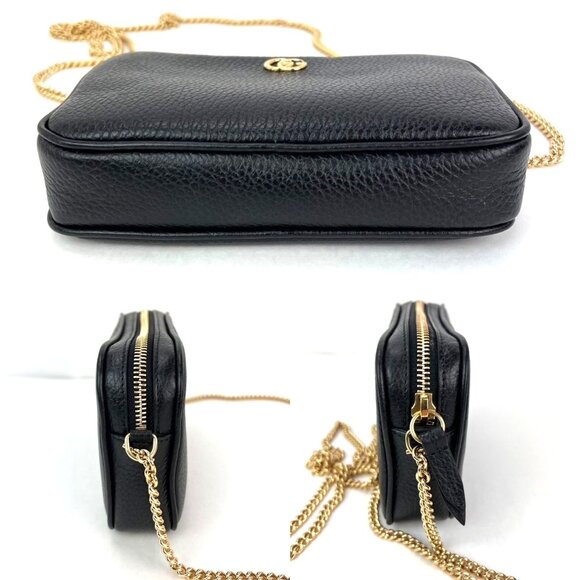 Gucci GG Marmont Super Mini lack Calfskin Crossbody Bag - Picture 3 of 9